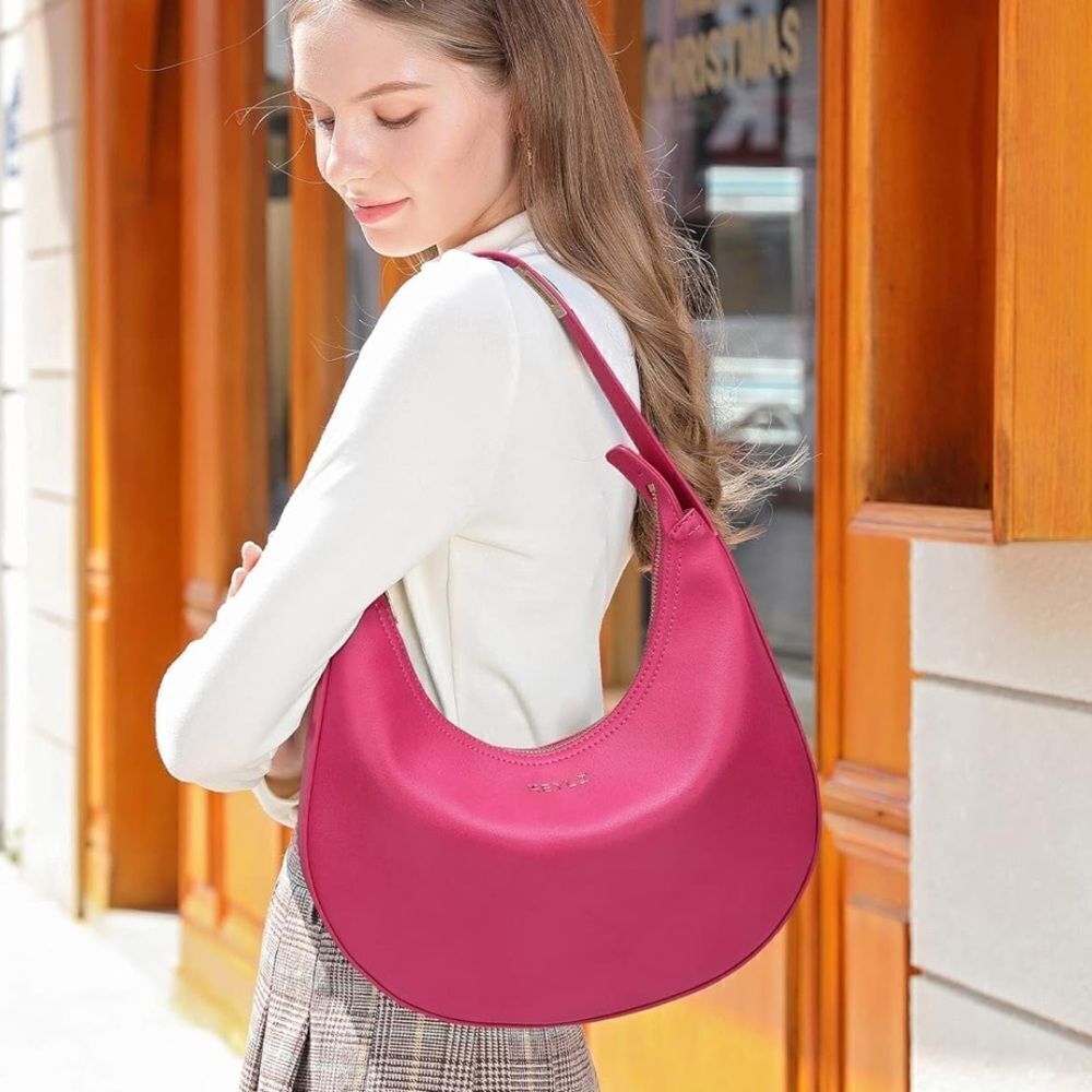 Dome Shoulder Clutch Purse Bag